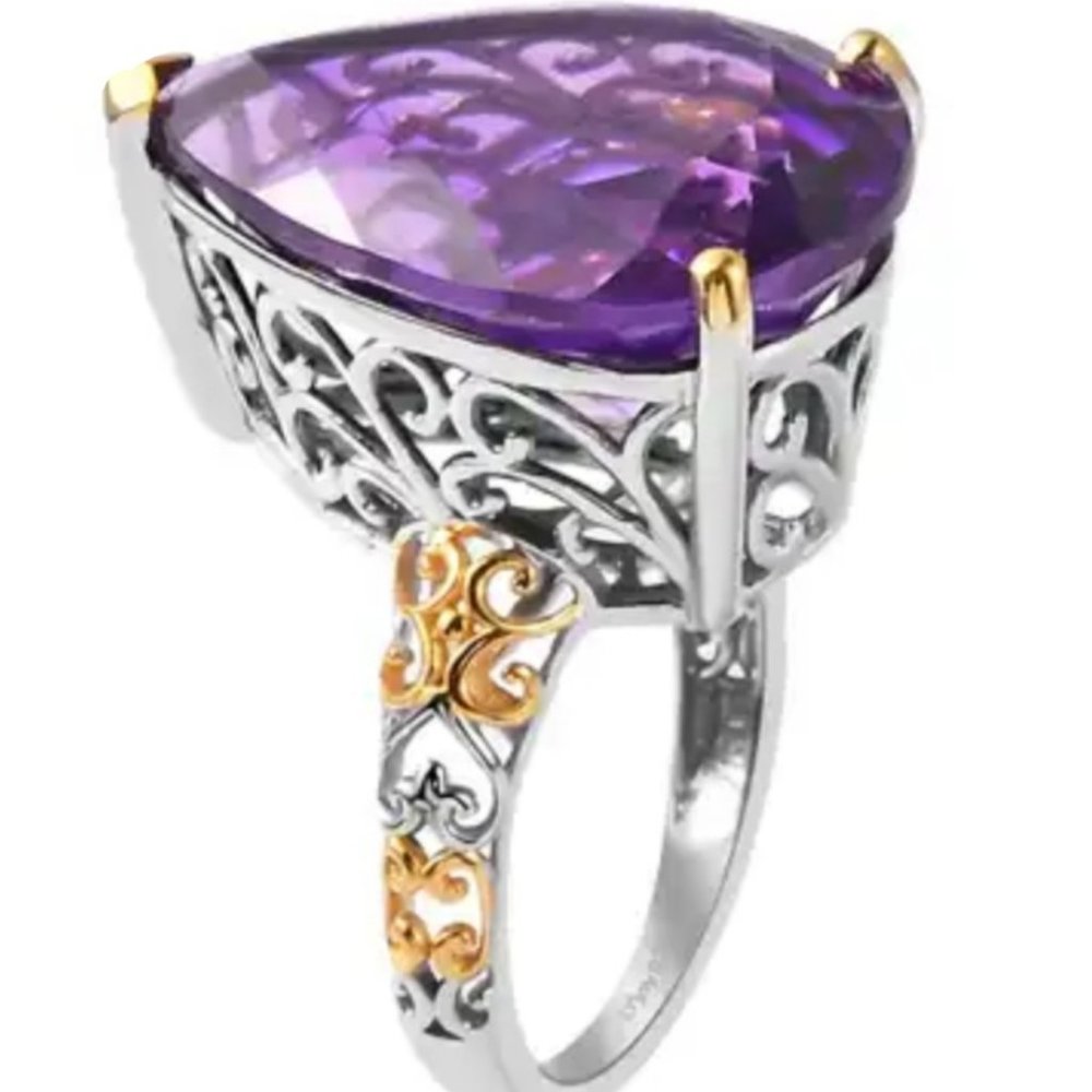 18.65ct Amethyst Solitaire Ring - image 3